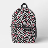 Chic Black and White Zebra Print Backpack Black Zebra Print Teen Backpack | Pottery Barn Teen main image 2