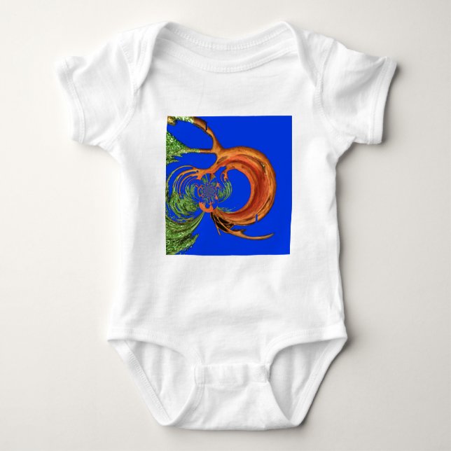 Chic Round Hakuna Matata Navy Blue collection Baby Bodysuit (Front)