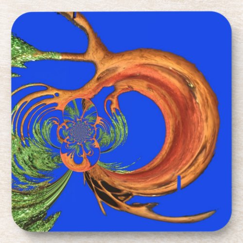 Chic Round Hakuna Matata Navy Blue collection Beverage Coaster