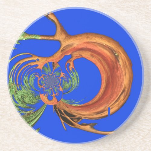 Chic Round Hakuna Matata Navy Blue collection Drink Coaster