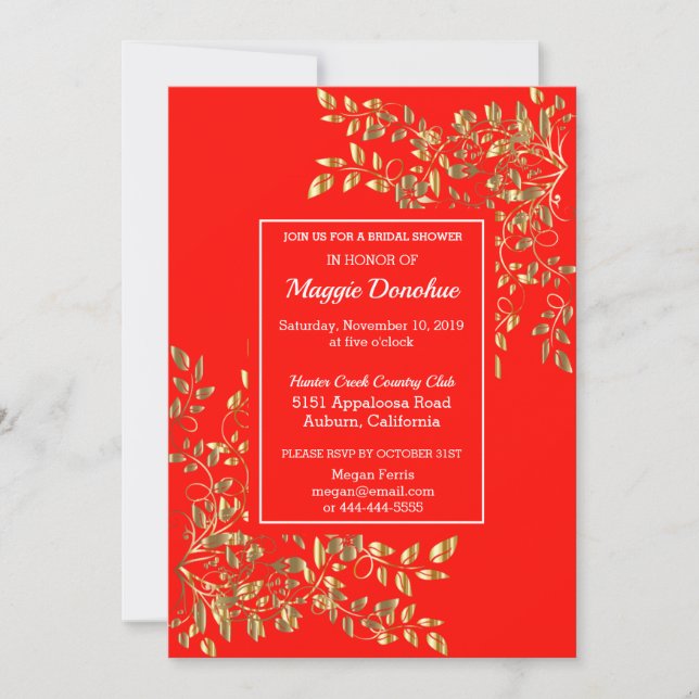 Chic Royal Bridal Shower Invitation (Front)