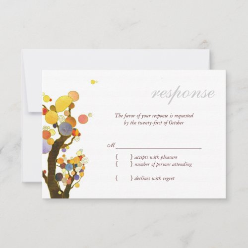 Chic Rural Trees Outdoor Wedding RSVP