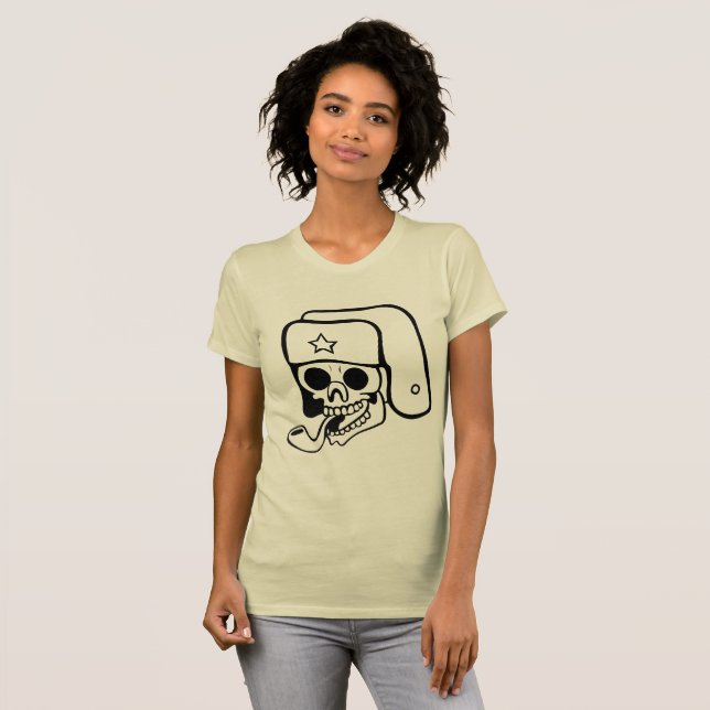 Chic Russian Skull Women's T-Shirt - Artistic  (Front Full)