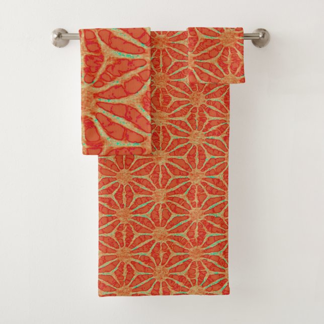 Chic Rust Batik Look 4Allen Bath Towel Set (Insitu)