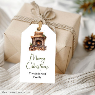 Chic Rustic Cozy Neutral Earthy Minimal Watercolor Gift Tags