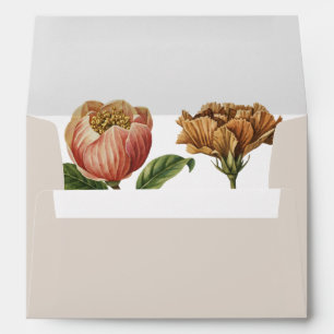 Chic Rustic Floral Wedding Return Address Envelope