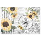 Chic Rustic Vintage Queen Honey Bee Sunflowers