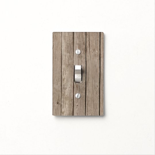Chic Rustic Wood Light Switch Cover