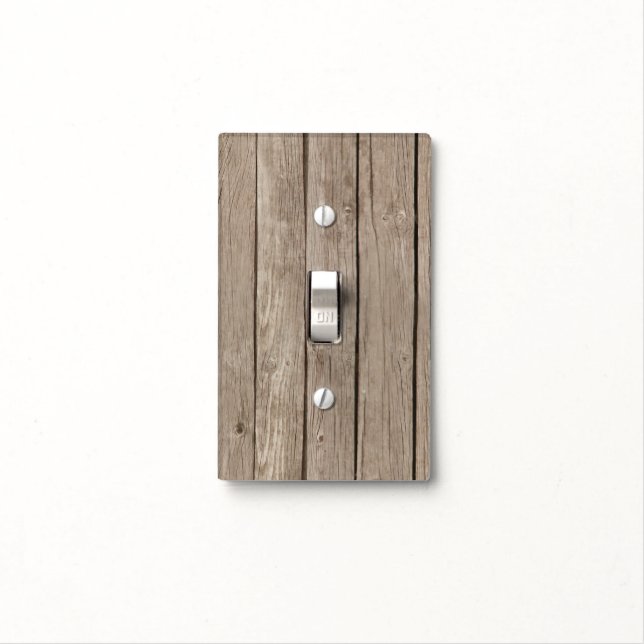 Chic Rustic Wood Light Switch Cover (In Situ)