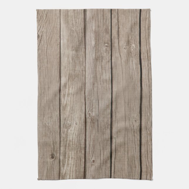 Chic Rustic Wood Towel (Vertical)