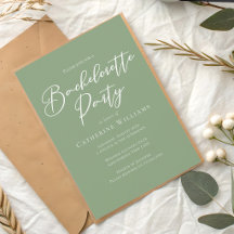 Chic Sage Green Bachelorette Party
