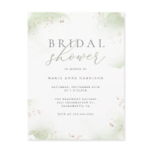 Chic Sage Green Gold Dust Bridal Shower