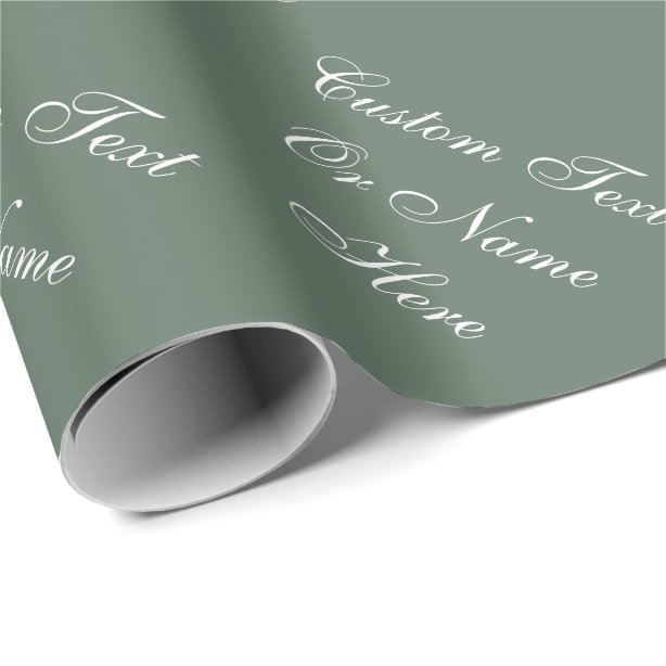 Sage Green Wrapping Paper Zazzle