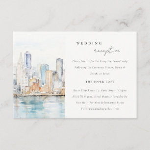 Chic San Francisco Landscape Wedding Reception Enclosure Card