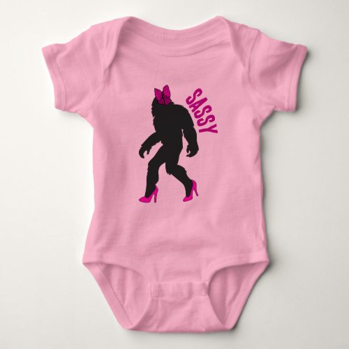 Chic Sassy Sasquatch Big Foot Baby Bodysuit