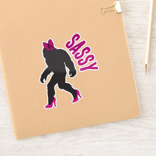 Chic Sassy Sasquatch (Big Foot) Sticker (Notebook)
