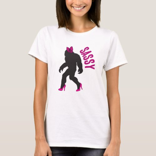 Chic Sassy Sasquatch Big Foot T_Shirt