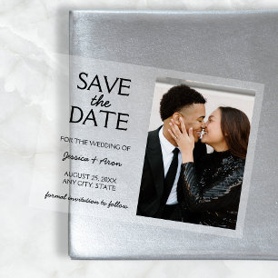 Chic Save The Date Photo Elegant Modern Card