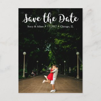 Chic Save The Date Postcard by SipDesigns at Zazzle