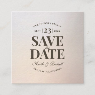 Chic Save the Date QR Code Wedding Website Enclosure Card