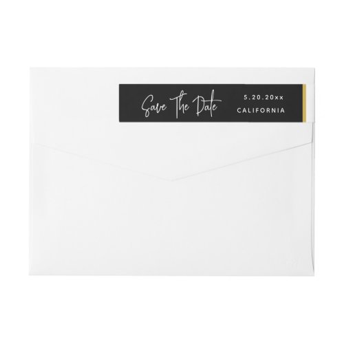 Chic Save The Date Wraparound Address Label