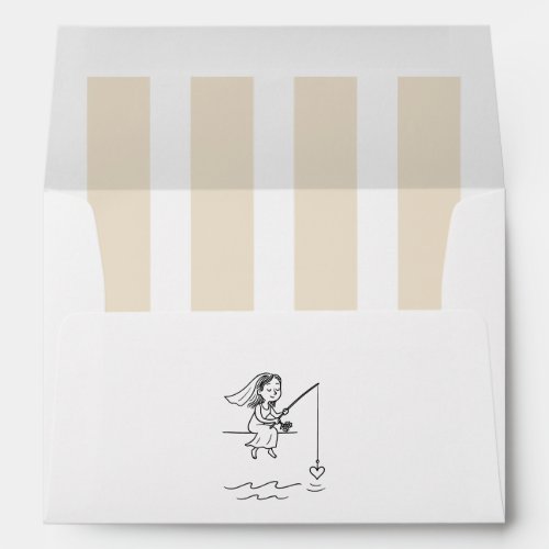 Chic Scribbled Doodle Bridal Envelope