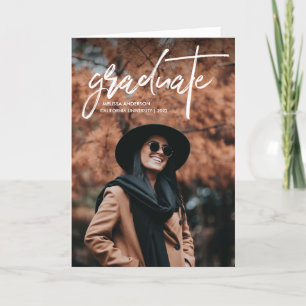 Chic Script 2 Photo Graduation Announcement