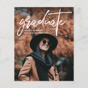 Chic Script 2 Photo Graduation Announcement