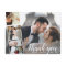 Chic Script 4 Photo Collage Wedding Thank You