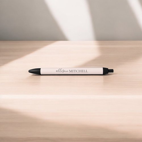 Chic Script Calligraphy Minimalist Black Ink Pen