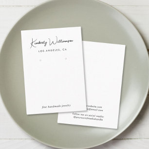 Chic Script Earring Display Card