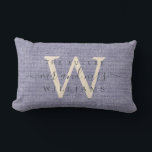 Chic Script Future Mr Mrs Monogram Blue Linen Lumbar Pillow<br><div class="desc">Elegant future mr mrs keepsake blue woven linen effect pillow with your text in off-black chic handwritten script calligraphy. Simply add your name and monogram. Perfect gift for a bridal shower, engagement, or Valentine's Day. Exclusively designed for you by Happy Dolphin Studio. If you need any help or matching products,...</div>
