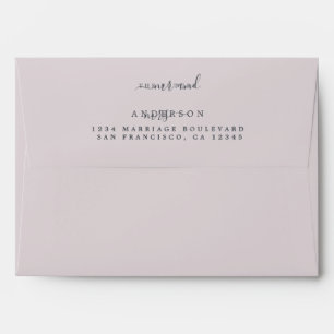 Chic Script Future Mr Mrs Wedding Return Address Envelope