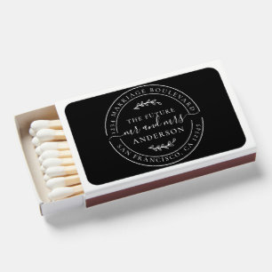Chic Script Future Mr Mrs Wedding Return Address Matchboxes