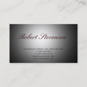 Chic Script Gray Design Business Card