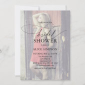 Chic Script Modern Photo Bridal Shower Invitation (Front)