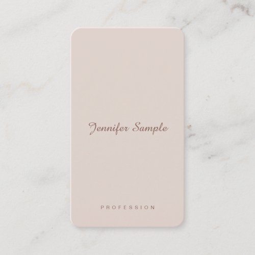 Chic Script Modern Professional Simple Template Business Card