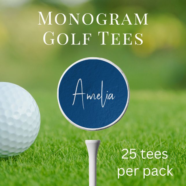 Chic Script Monogram Golf Tees (Creator Uploaded)