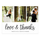 Chic Script | Multi Wedding Photo Thank You Postcard