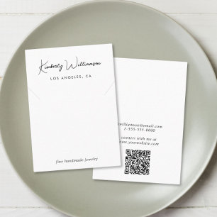 Chic Script Necklace Jewelry Display Card