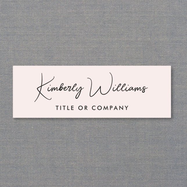Chic Script Professional Pink Name Tag (Chic Script Professional Pink Name Tag)