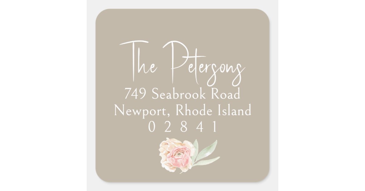 Chic Script Return Address Label | Zazzle