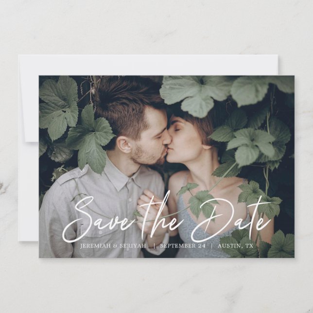 Chic Script Save the Date Photo (Front)