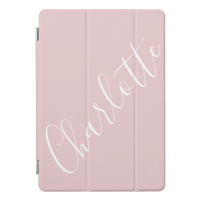 Chic Script Typography Personalized Pink   iPad Pro Cover (Front)