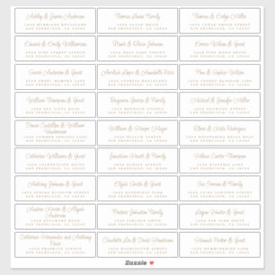 Chic Script Wedding Guest Address Labels
