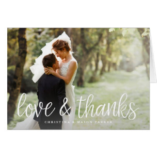 Chic Script | Wedding Photo Thank You Card