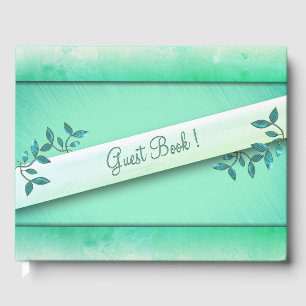 Chic Sea Green Guest Book