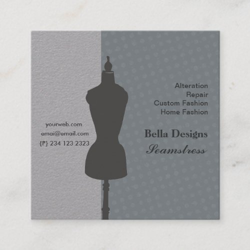 Chic Seamstress Dressmaker Sewing Business Cards