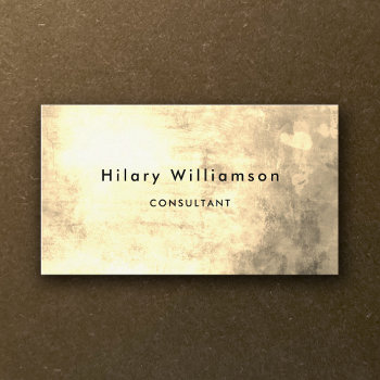 Chic Sepia Grunge Elegant Professional Consultant Business Card by TabbyGun at Zazzle