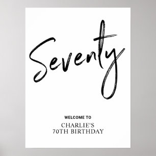 Chic Seventy 70th Birthday Party Welcome Sign